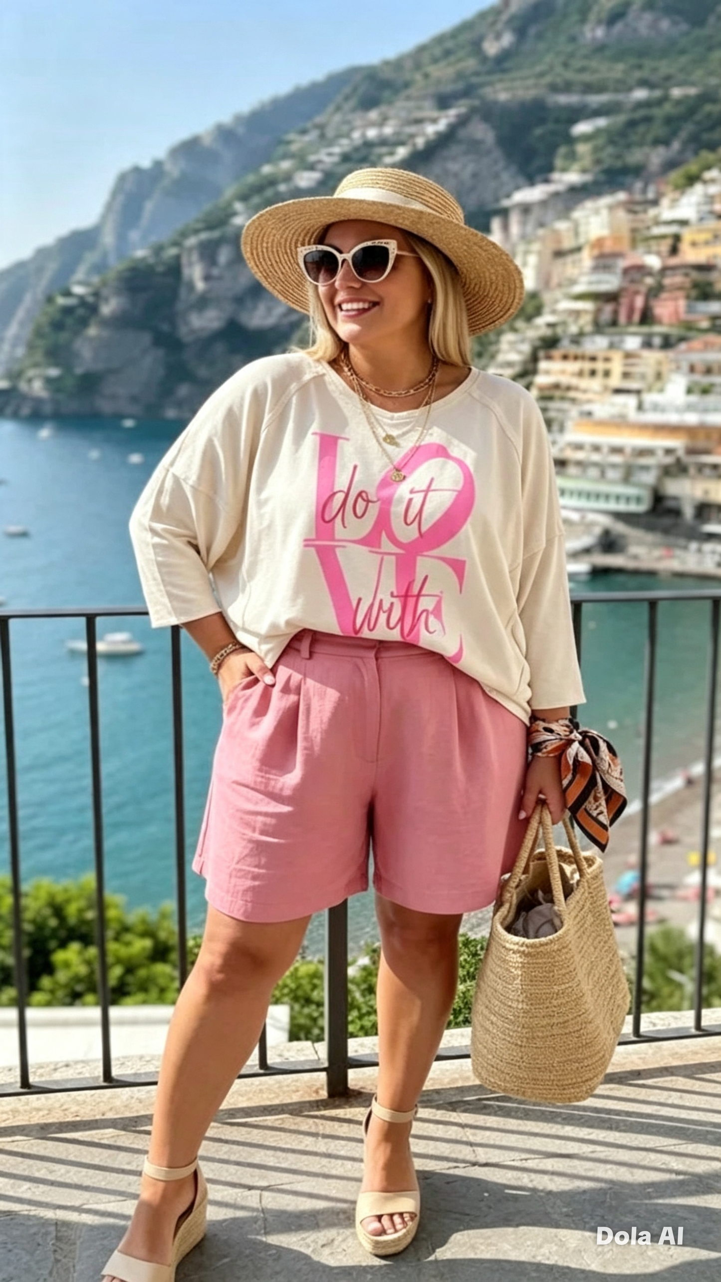 Love Slogan Oversized Top One Size 10 to 18